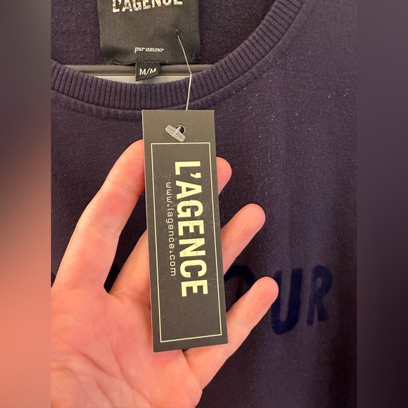 L’Agence Heidi Pur Amour Sweatshirt Women’s Size M Crewneck Soft Cozy Comfy - Picture 5 of 9